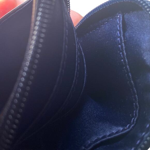 Coach Wallet Wristlet Card Holder Zip Front Pocket Blue White Cream Fashion - Picture 5 of 9